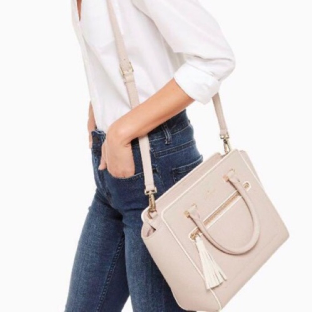 Kate Spade nude leather bag